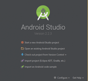 Start a new Android Studio project.